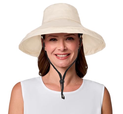 Women's Summer Sun Hat UV Sun Protection Wide Brim Beach Hats Packable Holiday Outdoor Bucket Hat