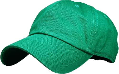 KBETHOS® Classic Washed Cotton Baseball Cap - color: Kelly Green